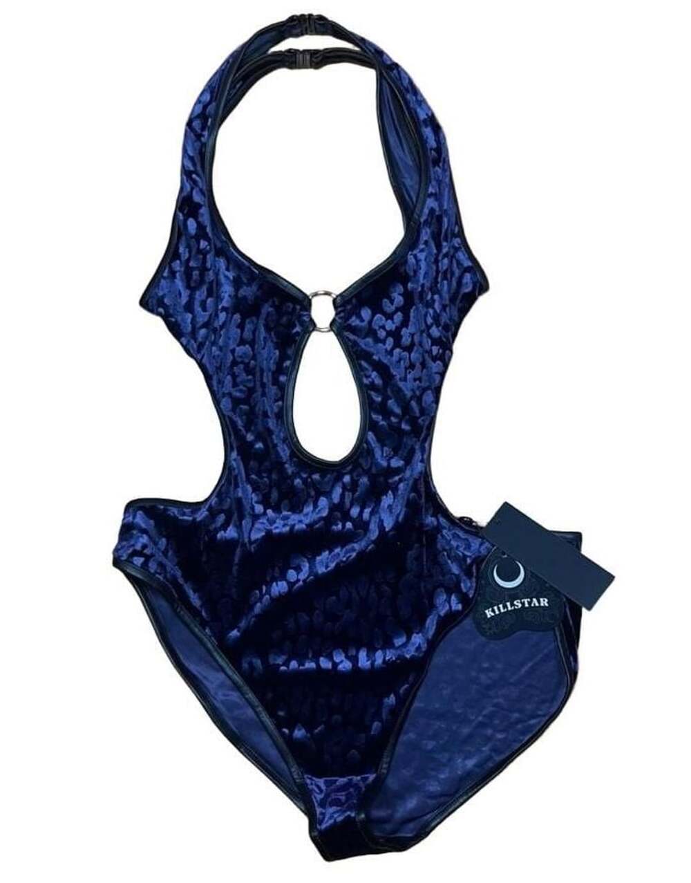 Goth Alt KILLSTAR Barbarella Halter Bodysuit Plus Size 3XL Plum Velvet Cutout